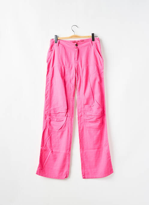 Pantalon droit rose MAGGIE pour femme