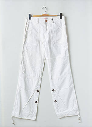 Pantalon droit tissage popeline taille normale beige PHARD femme