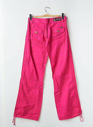 Pantalon droit tissage popeline taille normale rose PHARD femme