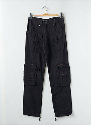 Pantalon cargo coupe droite taille normale noir PHARD femme