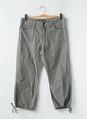 Pantacourt tissage popeline taille normale gris RWD femme