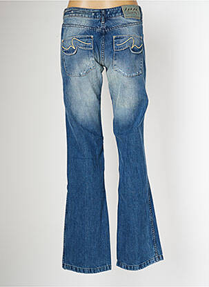 Jeans coupe droite effet usé délavé taille basse bleu SCHOOL RAG femme