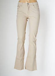 Pantalon flare stretch taille haute beige SCHOOL RAG femme