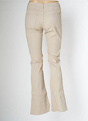 Pantalon flare stretch taille haute beige SCHOOL RAG femme