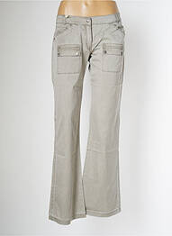 Pantalon flare stretch taille basse vert SESSUN femme