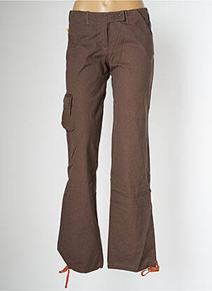 Pantalon cargo coupe droite taille normale marron SESSUN femme