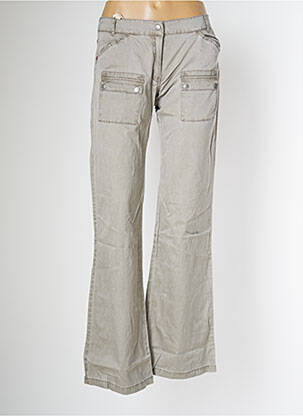 Pantalon flare stretch taille basse vert SESSUN femme