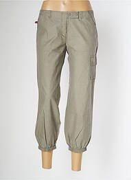 Pantalon cargo fermeture zippée sous rabat pressionné taille basse vert SESSUN femme