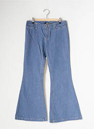 Jean coupe flare stretch taille basse bleu SCHOOL RAG femme