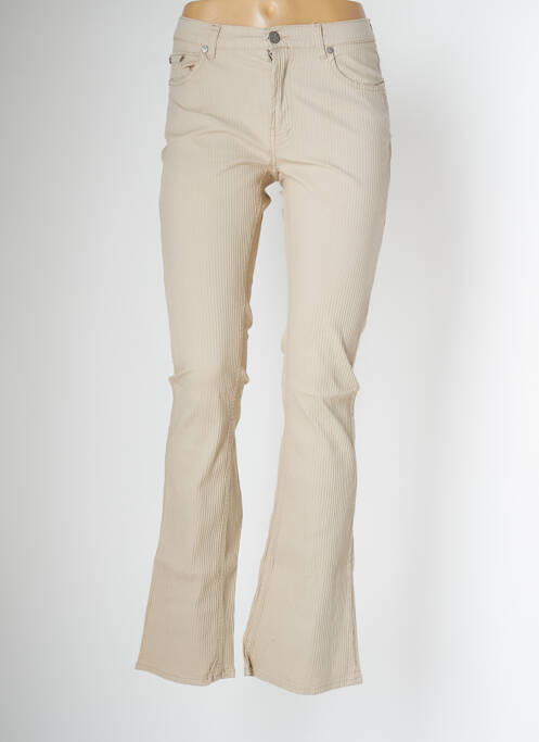 Pantalon flare beige SCHOOL RAG pour femme