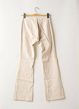 Pantalon flare fermeture zippée sous rabat boutonné beige TEDDY SMITH femme
