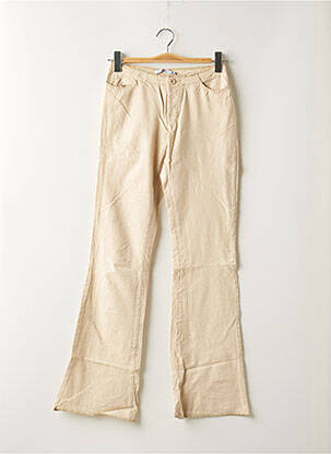 Pantalon flare taille basse taille basse beige TEDDY SMITH femme