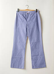 Pantalon droit fermeture zippée sous rabat boutonné taille normale violet TEDDY SMITH femme