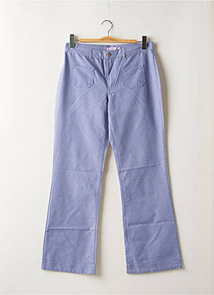 Pantalon droit fermeture zippée sous rabat boutonné taille normale violet TEDDY SMITH femme