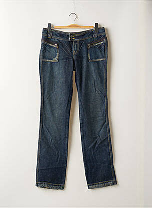 Jeans coupe droite taille basse taille basse bleu TEDDY SMITH femme