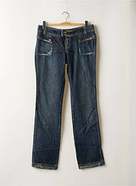 Jeans coupe droite taille basse taille basse bleu TEDDY SMITH femme
