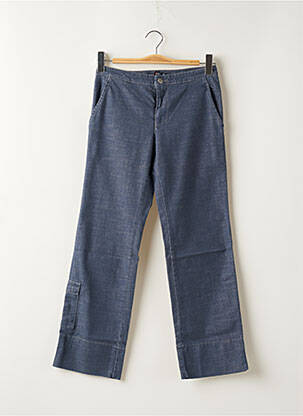 Pantalon droit fermeture zippée sous rabat boutonné taille normale bleu TEDDY SMITH femme