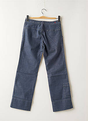 Pantalon droit fermeture zippée sous rabat boutonné taille normale bleu TEDDY SMITH femme