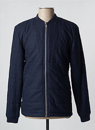 Blouson finition intérieure doublure satiné bleu MINIMUM homme