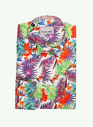 Chemise manches longues manches longues blanc CHRISTIAN VALER homme