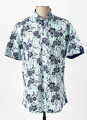 Chemise manches courtes coupe droite vert CHRISTIAN VALER homme