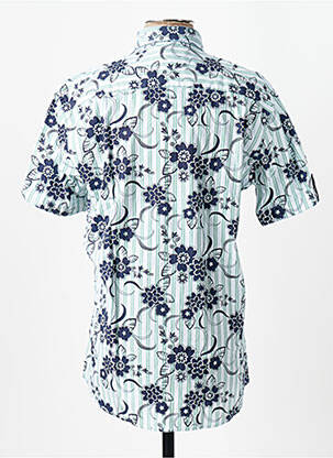 Chemise manches courtes coupe droite vert CHRISTIAN VALER homme