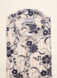 Chemise manches longues manches longues orange CHRISTIAN VALER homme