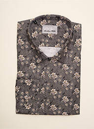 Chemise manches longues manches longues gris CHRISTIAN VALER homme