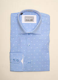 Chemise manches longues manches longues bleu CHRISTIAN VALER homme