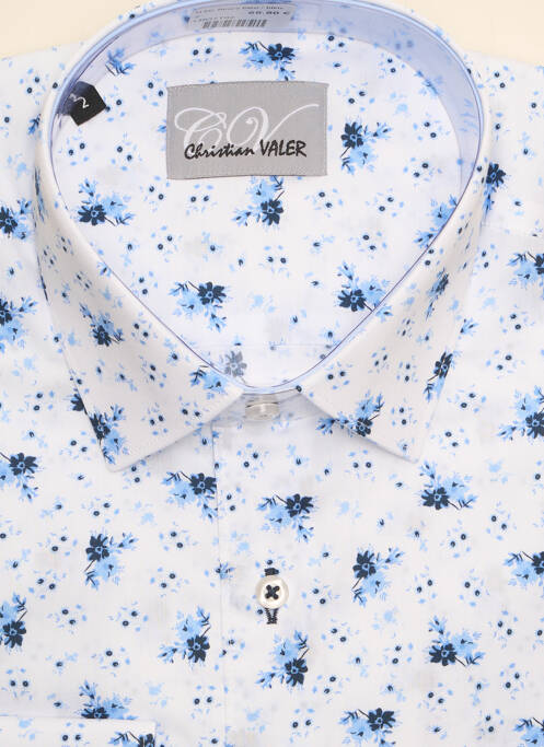 Chemise manches longues blanc CHRISTIAN VALER pour homme