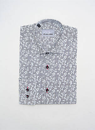 Chemise manches longues manches longues gris CHRISTIAN VALER homme