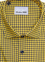 Chemise manches longues jaune CHRISTIAN VALER pour homme seconde vue