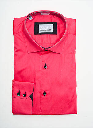 Chemise manches longues manches longues rose CHRISTIAN VALER homme
