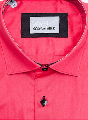 Chemise manches longues manches longues rose CHRISTIAN VALER homme