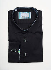 Chemise manches longues noir CHRISTIAN VALER pour homme seconde vue