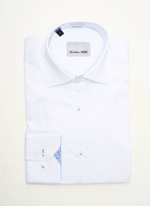 Chemise manches longues blanc CHRISTIAN VALER pour homme