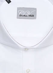 Chemise manches longues blanc CHRISTIAN VALER pour homme seconde vue