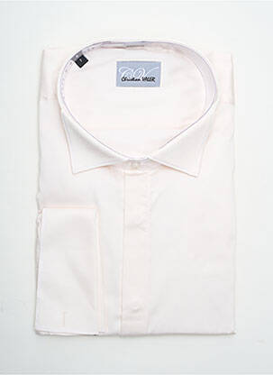 Chemise manches longues manches longues beige CHRISTIAN VALER homme