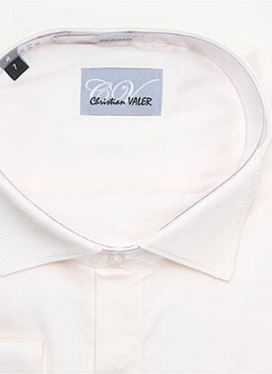 Chemise manches longues manches longues beige CHRISTIAN VALER homme