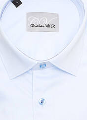 Chemise manches longues bleu CHRISTIAN VALER pour homme seconde vue