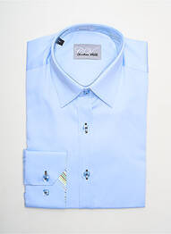 Chemise manches longues manches longues bleu CHRISTIAN VALER homme