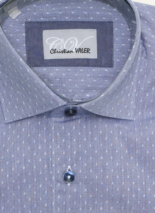 Chemise manches longues gris CHRISTIAN VALER pour homme