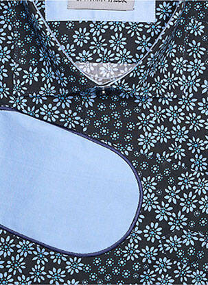 Chemise manches longues imprimé fleurs bleu CHRISTIAN VALER homme