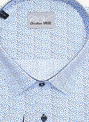 Chemise manches longues bleu CHRISTIAN VALER pour homme seconde vue