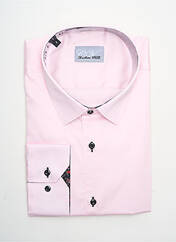 Chemise manches longues rose CHRISTIAN VALER pour homme seconde vue