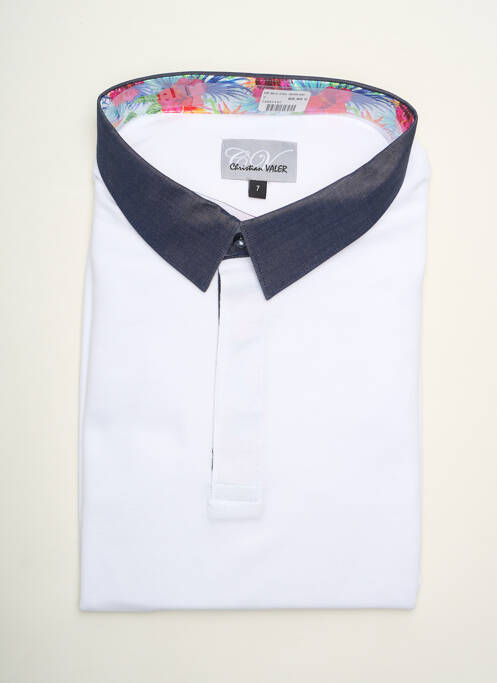 Polo blanc CHRISTIAN VALER pour homme