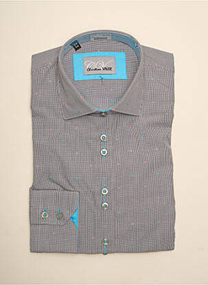 Chemisier coupe cintrée manches longues gris CHRISTIAN VALER femme