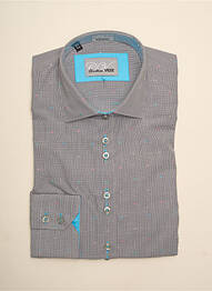 Chemisier coupe cintrée manches longues gris CHRISTIAN VALER femme