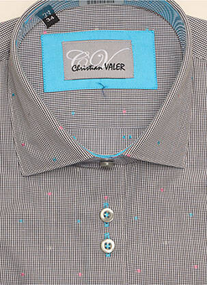 Chemisier coupe cintrée manches longues gris CHRISTIAN VALER femme
