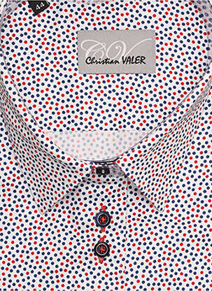Chemisier coupe cintrée manches longues bleu CHRISTIAN VALER femme